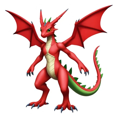 Cool edgy Guilmon-Flygon-Digimon, full body sticker