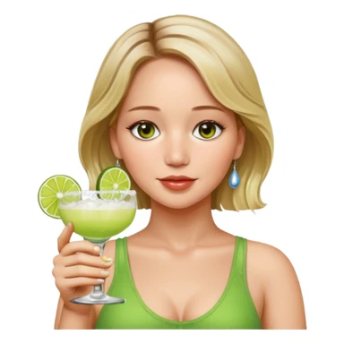 Jennifer Lawrence, drinking margerita  sticker
