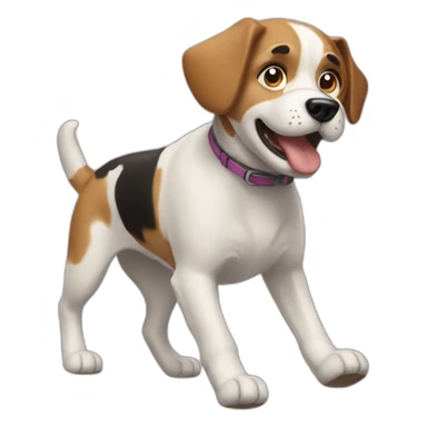 Chase the dog sticker