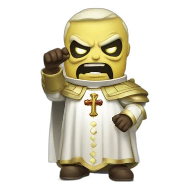 Pope angry doomguy sticker