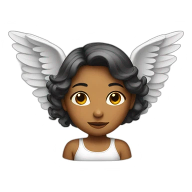 girl with angel wings on her back sticker
