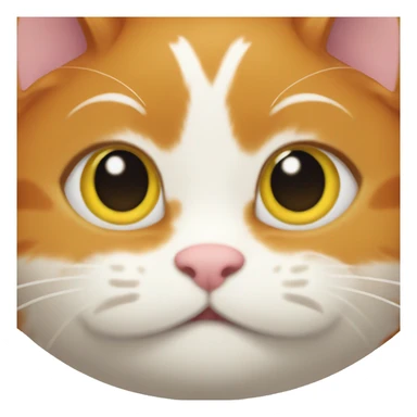 Ginger cat with a white chin sticker