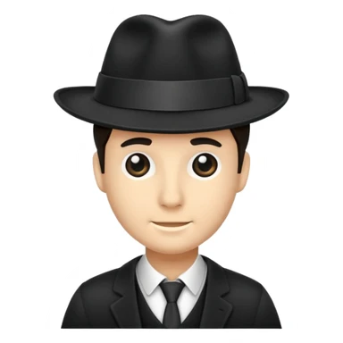  Black Fadora with no man or face or assecorys sticker