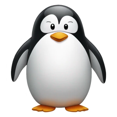 a penguin massaging sticker