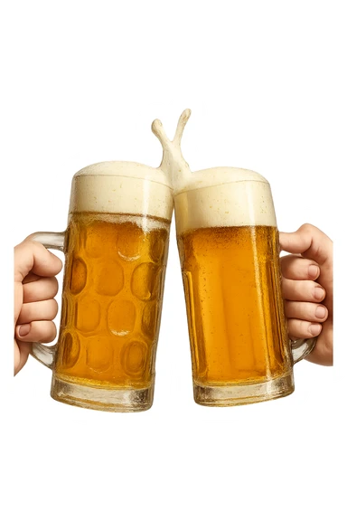 2 drink che fanno brindisi di birre sticker