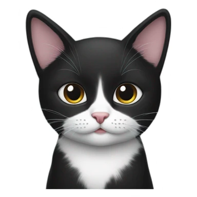 sassy black and white cat sticker