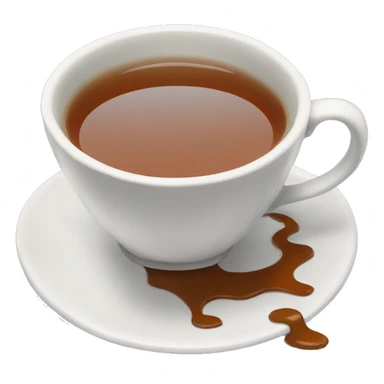 tea cup spill sticker