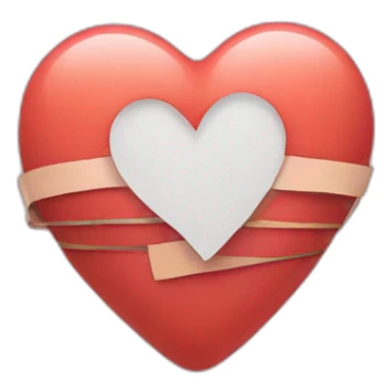 Heart with banded sticker