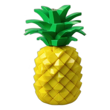 Pineapple made of legos sticker