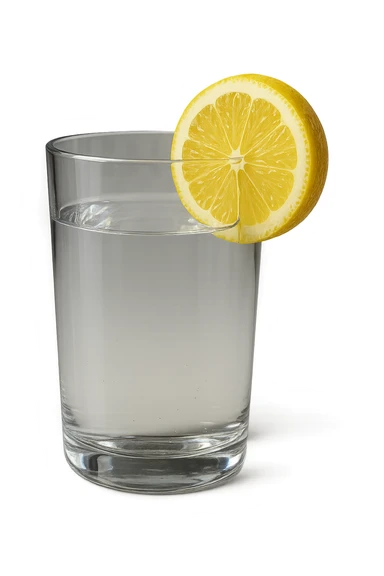 bicchiere di acqua e limone 3d sticker