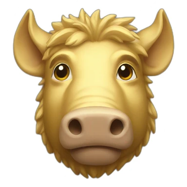 a golden boar sticker