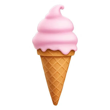 soft pink ice cream cone sticker