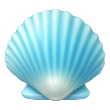 light blue pearl shell sticker