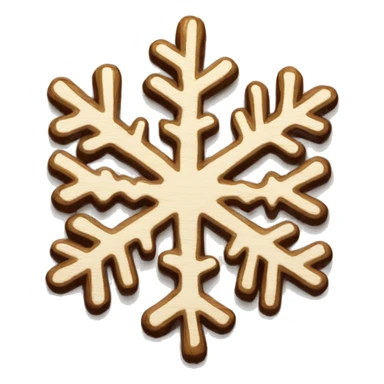 Melting snowflake wood sticker