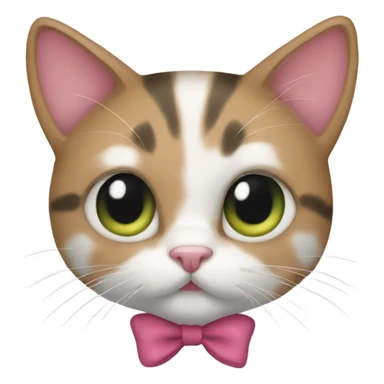 kitty with a bow sticker