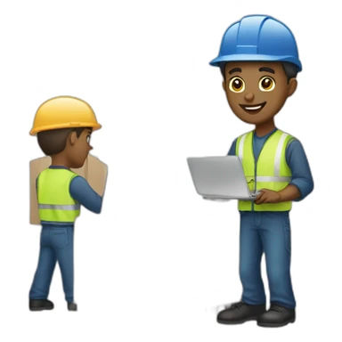 White men working in Freight forwarder sticker