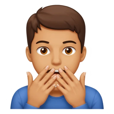 Person bitting nails  sticker