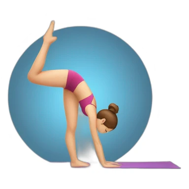 yoga girl with stretching  yoga belt  sticker