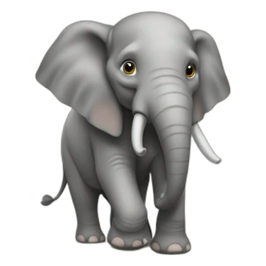 Un éléphant tout nu sticker