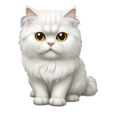 white persian cat sticker