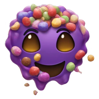 Candy falling from a night sky  sticker