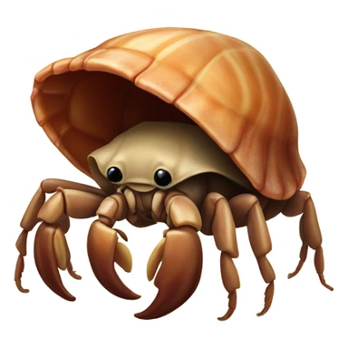 Sad hermit crab sticker
