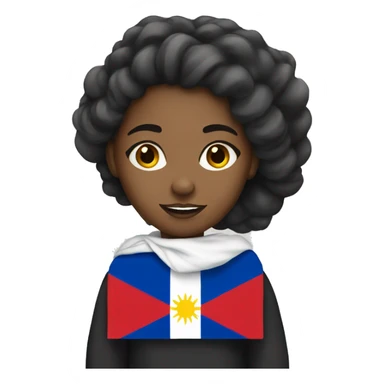 Black woman with Filipino flag sticker