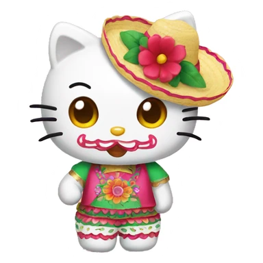 mexican Hello kitty sticker