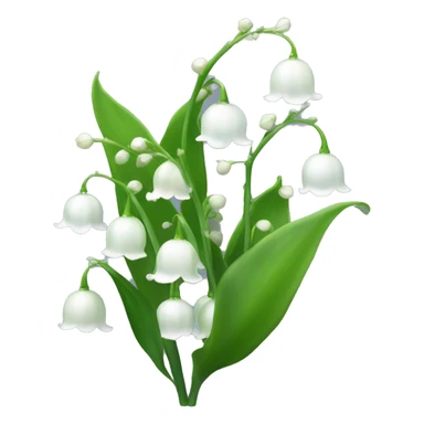 Iridescent lily of the valley sticker