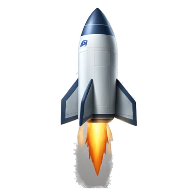 A cool rocket emoji sticker