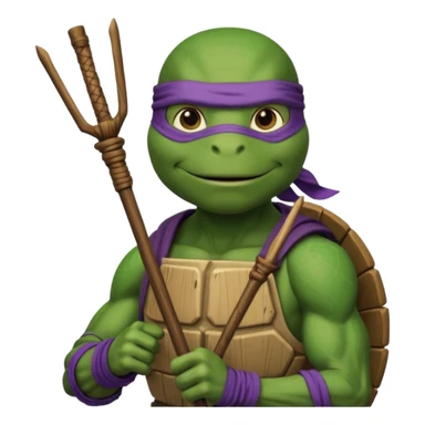Donatello from Teenage Mutant Ninja Turtles, holding a bo staff sticker