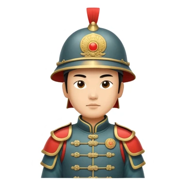 Chinese Qing dynasty soldier sticker
