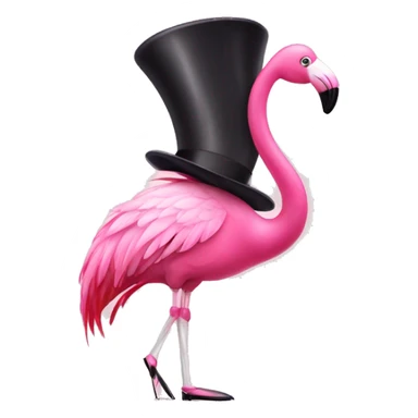 Pink flamingo with tap dancing shoes  sticker