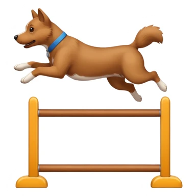 Cane che salta un’ostacolo sticker