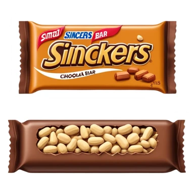 Snickers chocolate bar sticker