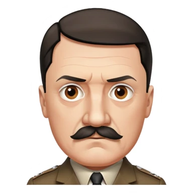 adolf hitler with an angular square mustache sticker