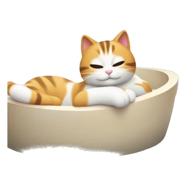 a cat relaxing at the spa sticker