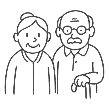 elderly people sticker