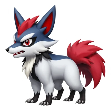 Zorua-Zangoose-Obstagoon-Absol-hybrid-fusion, full body sticker