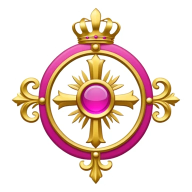 ave maria's emblem with a touch of majenta sticker