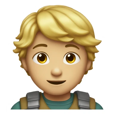 Crea un emoji de un niño muy fuerte sticker