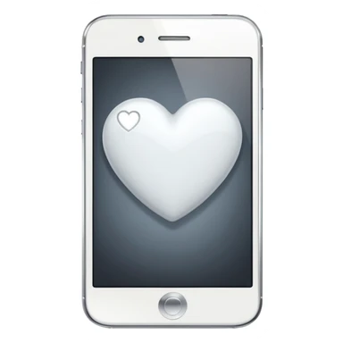 아이폰 화이트 하트 sticker