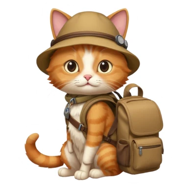 explorer cat sticker