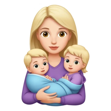 Mum with twins sticker