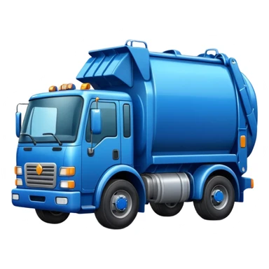 blue garbage truck sticker