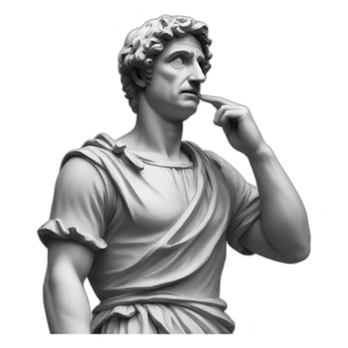 confused italian statue sticker