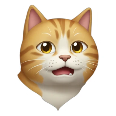 A cat crying in a corner sticker