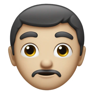 A suspicioud face sticker