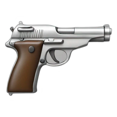 Pistolet en argent sticker