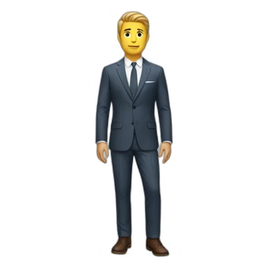 Classic sport suit for white men sticker